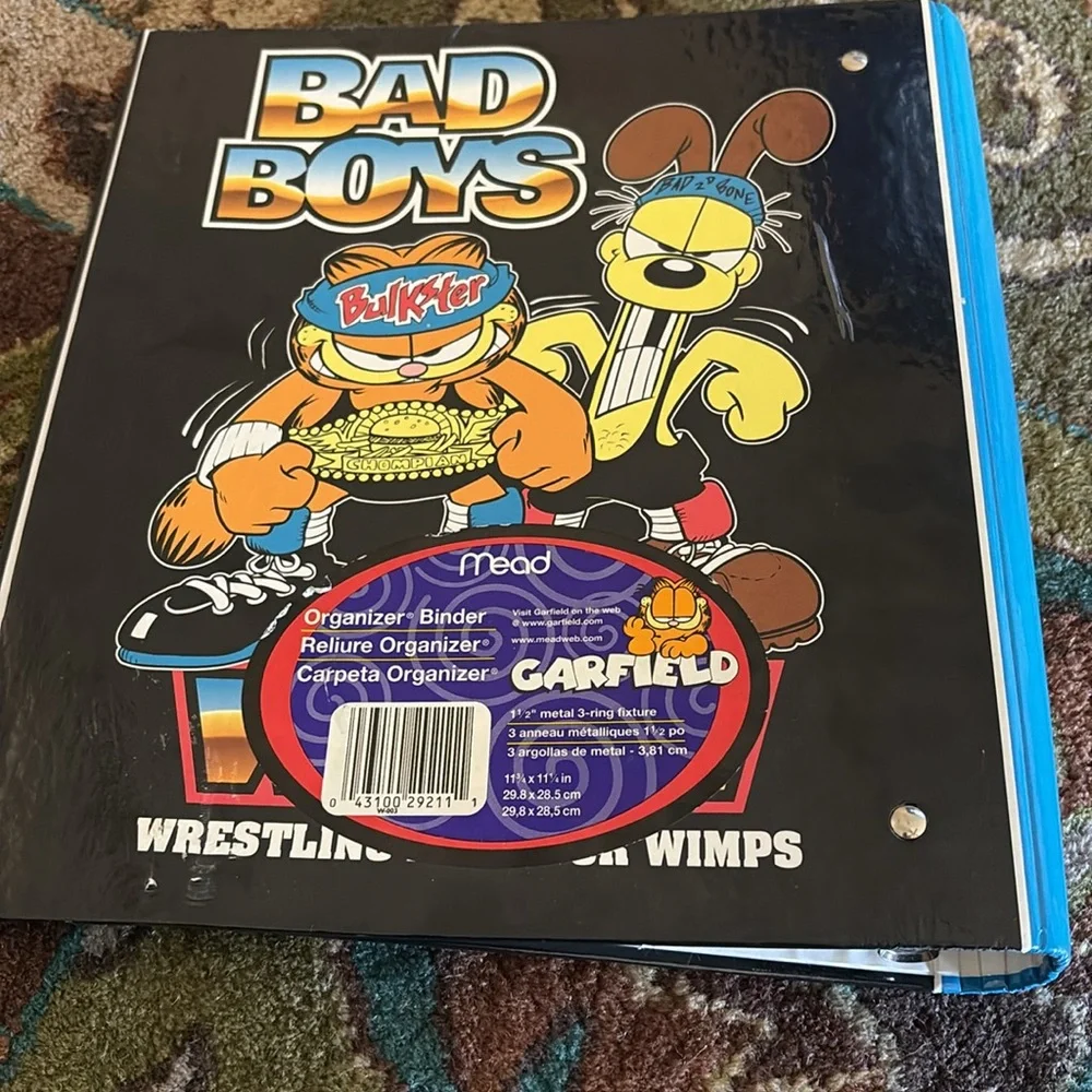 1999 Garfield Folder WWF WWE AEW WCW